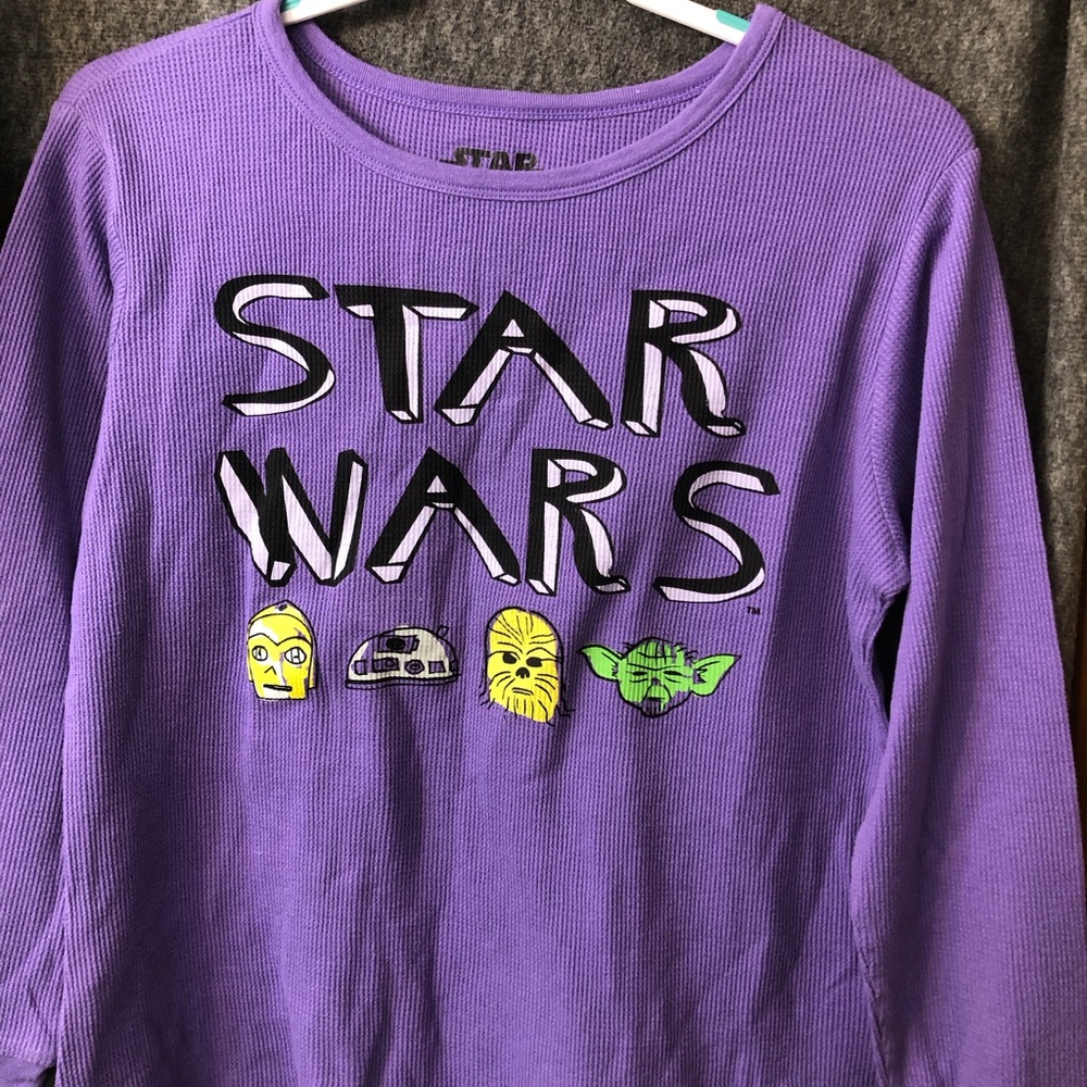 Star Wars Purple Long Sleeve Kids Tee